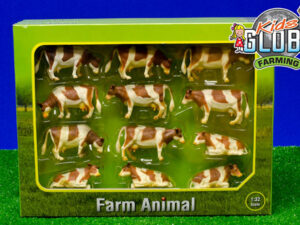 Kuhe Set von 12 Stück rot/bunt