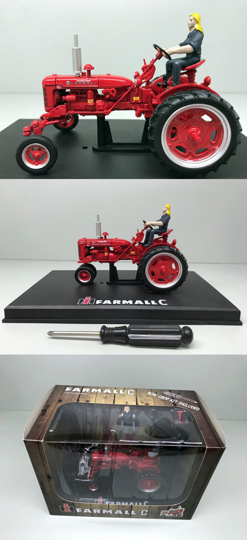 Farmall C mit Fahrerin- Mit Umbausatz für Row Crop ( 3-Rad ) Version