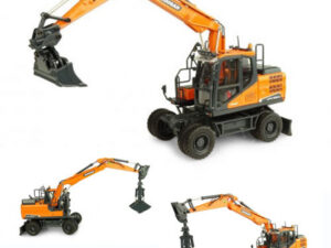 Doosan DX 160W mit zwei Anbaugeräten